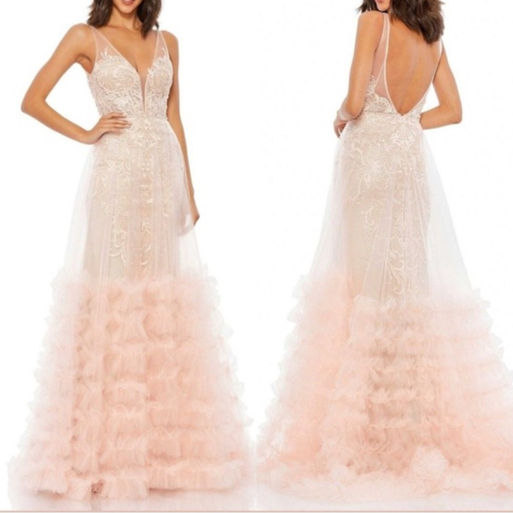 Mac Duggal Elegant Blush Pink Gown